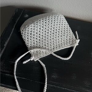 White Crochet Bag